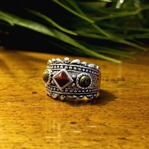 Sterling Silver Multi Stone Ring